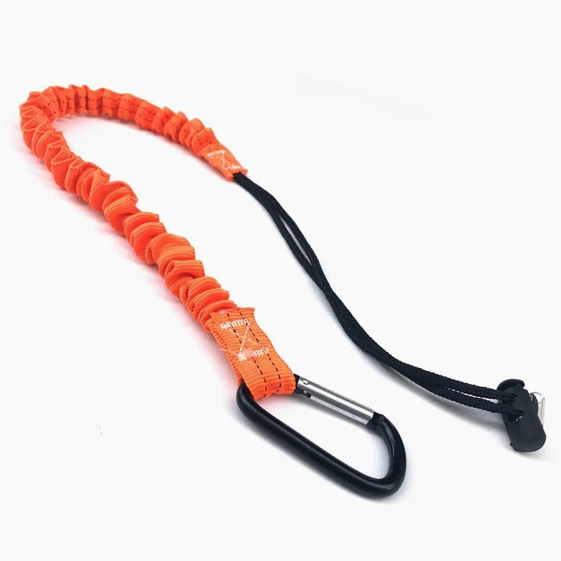 Orange 90cm fishing rod safety rope with 10kg load capacity for fall protection
