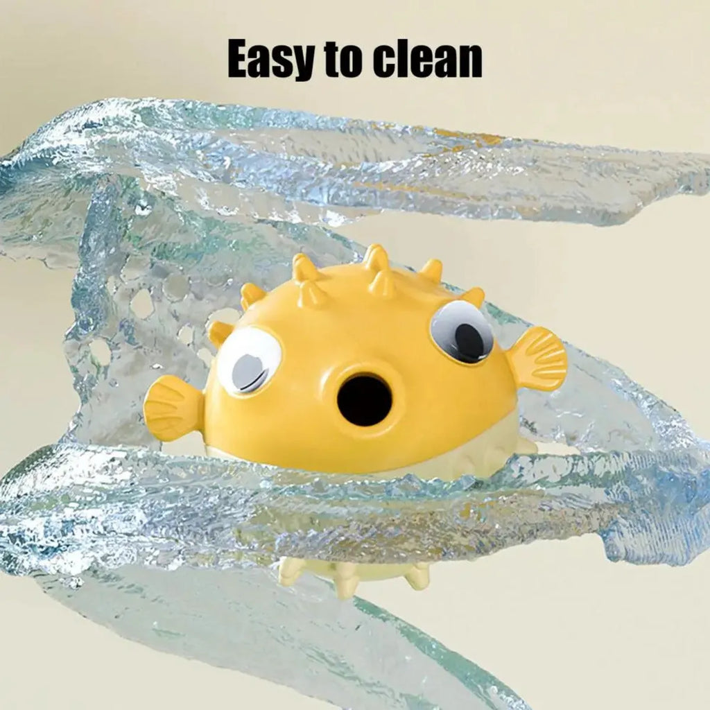 Yellow durable fish-shaped dog chew toy with textured surface for aggressive chewers.