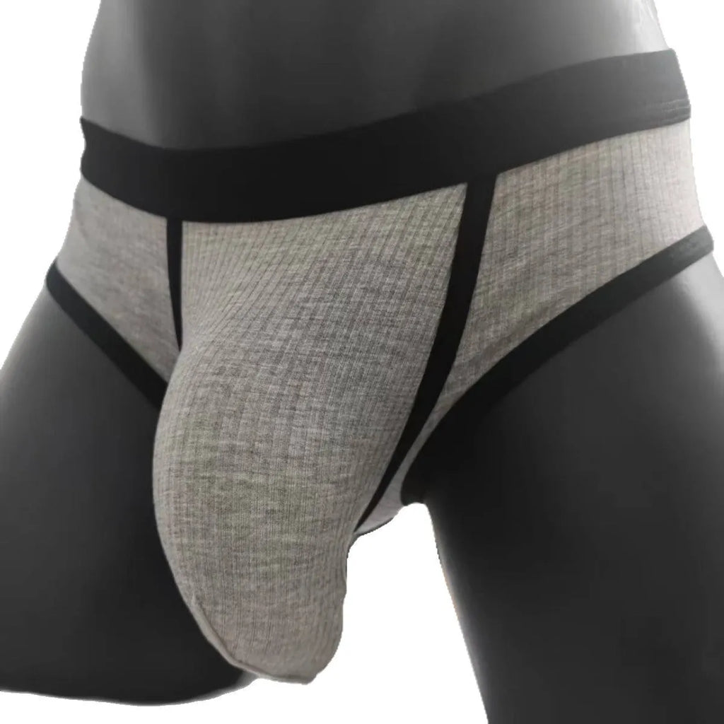 Men's triangle U-shaped big bag underwear in breathable viscose fabric showing colour options