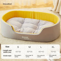 Four Seasons washable windproof cat nest in grey with PP cotton filling, upright walls, plush texture