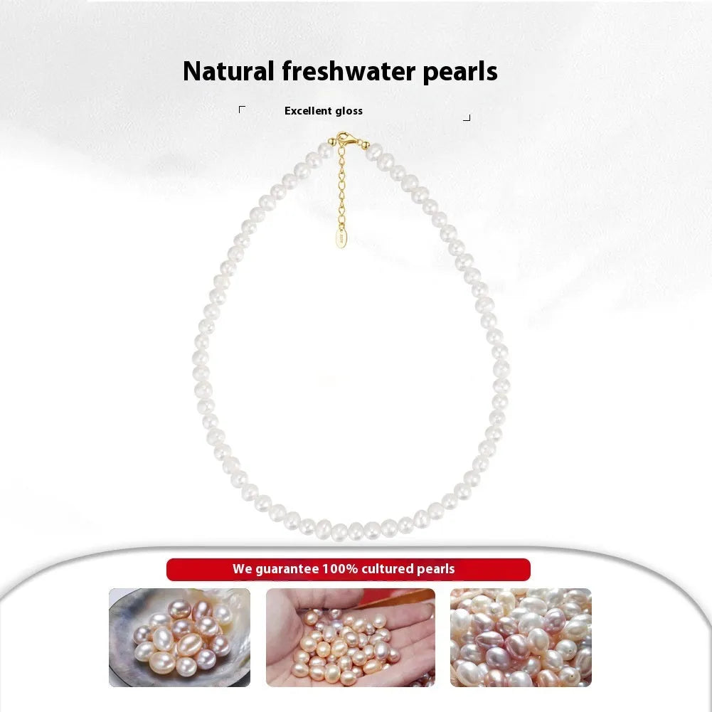 Women's adjustable sterling silver necklace with a single natural freshwater pearl pendant.