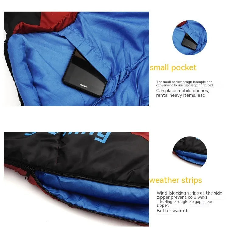 Mummy sleeping bag in army green with compression sack for camping