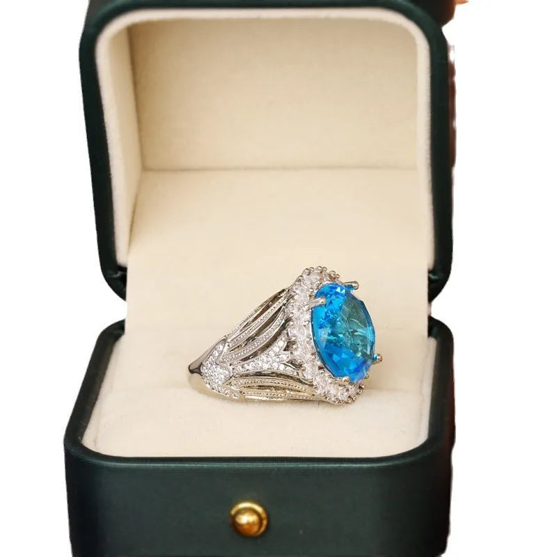 Italian court style retro hollow women's ring in brass with white steel KYRA0406 finish.