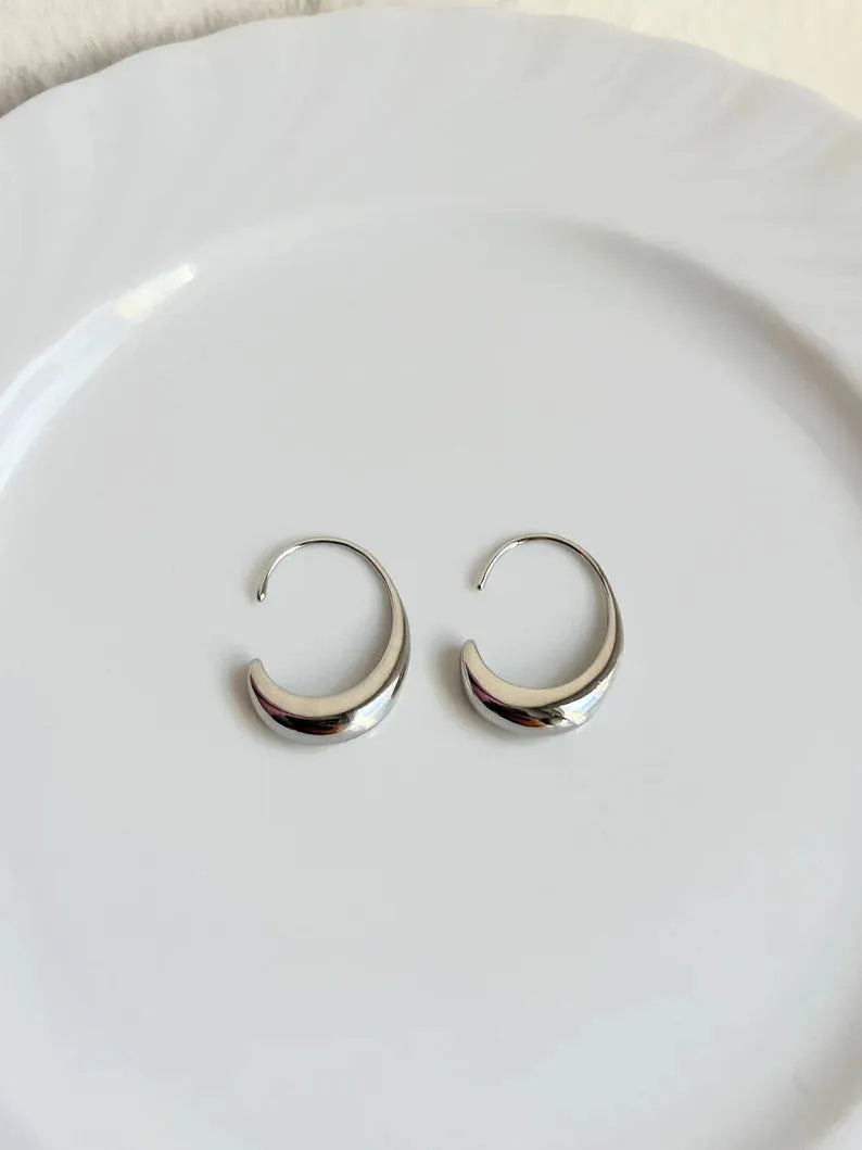 Women's snake design fashion earrings in gold and silver electroplated alloy