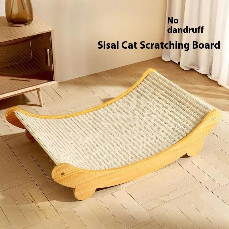 Sisal cat scratch board with wear-resistant blanket surface in large and small size options