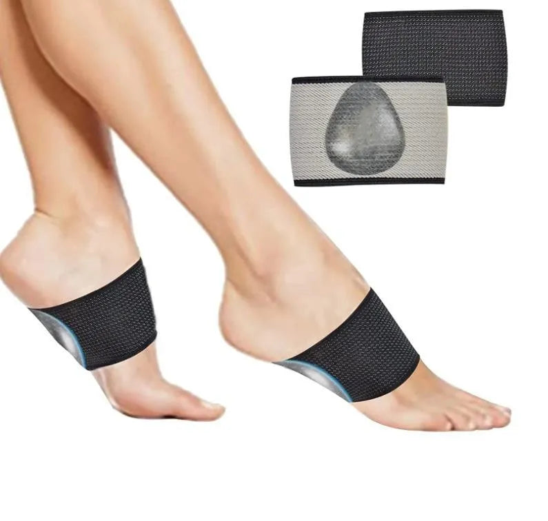 Flat foot bow support elastic foot bandage with heart pad design in ordinary and full heart styles