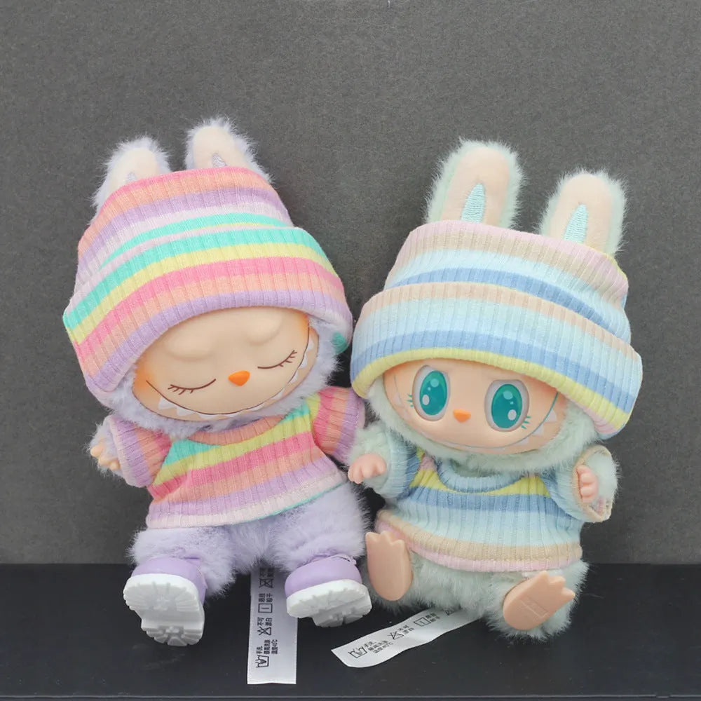 Flanging hat and T-shirt doll clothes set for 18-inch fashion dolls in multiple colours