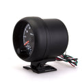 Black car tachometer with blue light pointer display showing 95mm size measurement