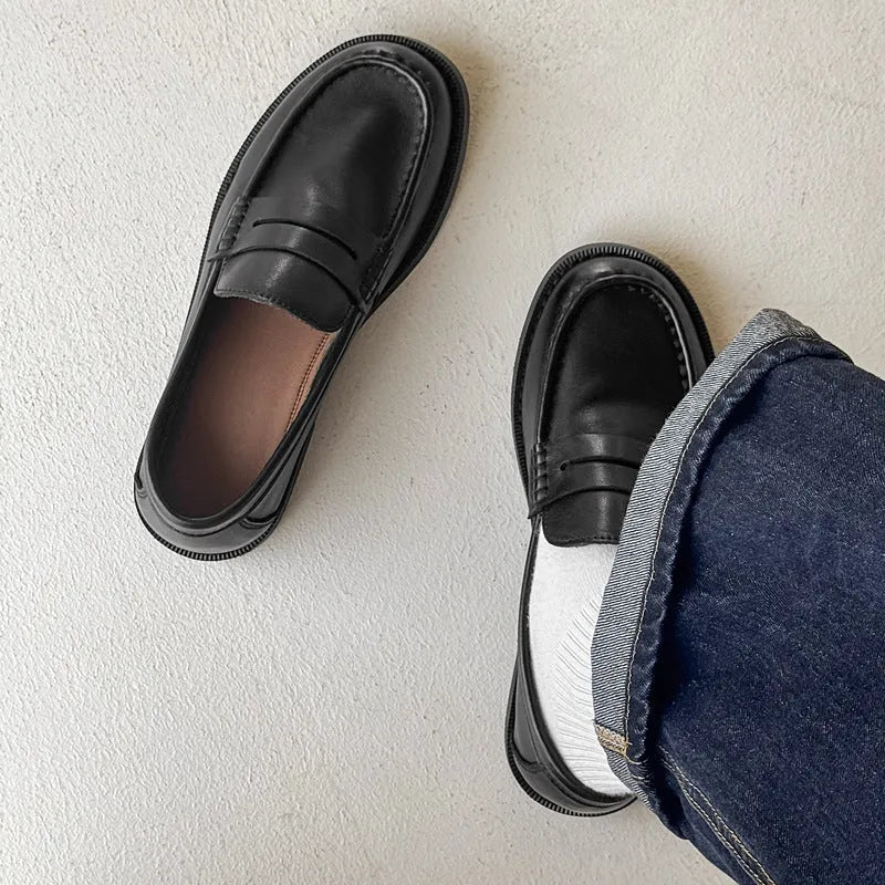 Men's slip-on casual shoes in microfiber with a rubber sole, shown in multiple colours.