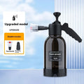 Black 2L foam watering can sprayer with pump handle and two nozzles