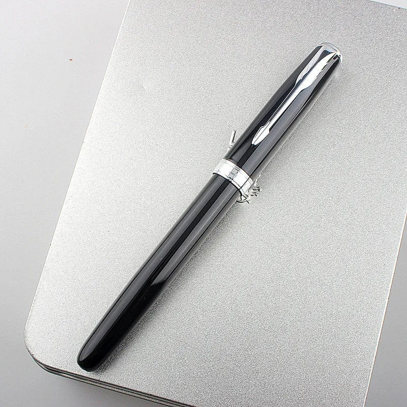 Stainless steel ballpoint pen with 0.5mm tip for business and office writing applications