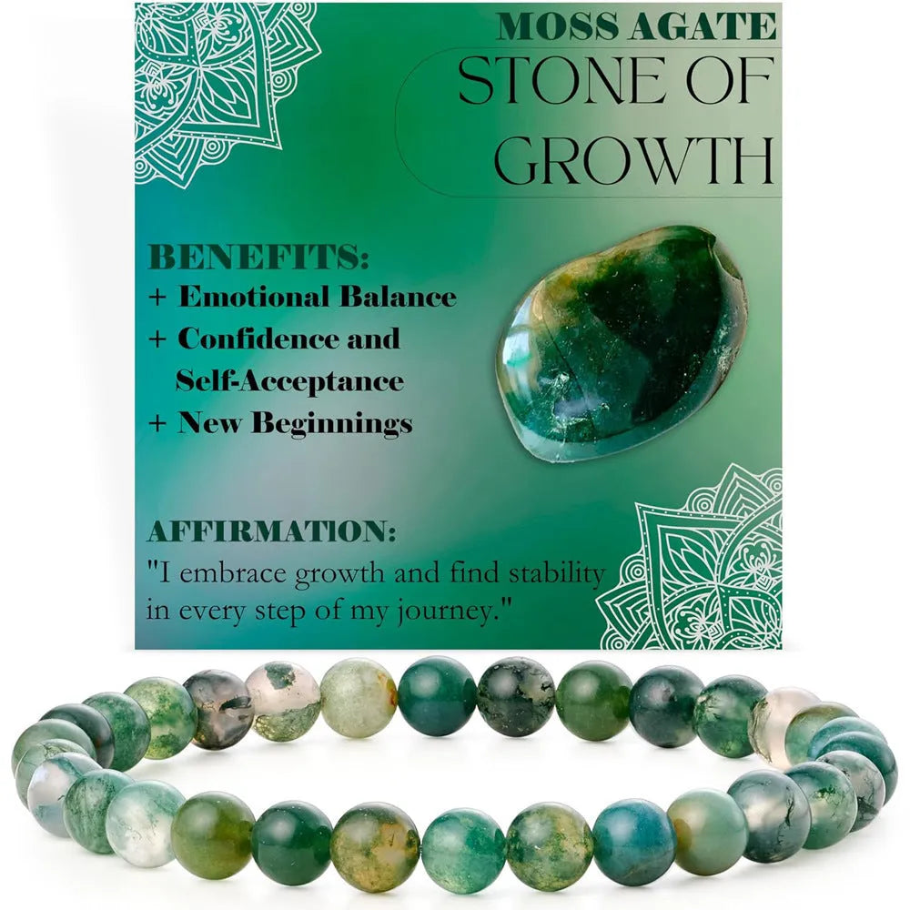 6mm agate stone geometric bead bracelet showing African pine colour on wrist