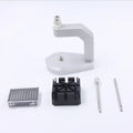 Silver multi-purpose press strap removal tool made from tool steel for watch and electronics repair