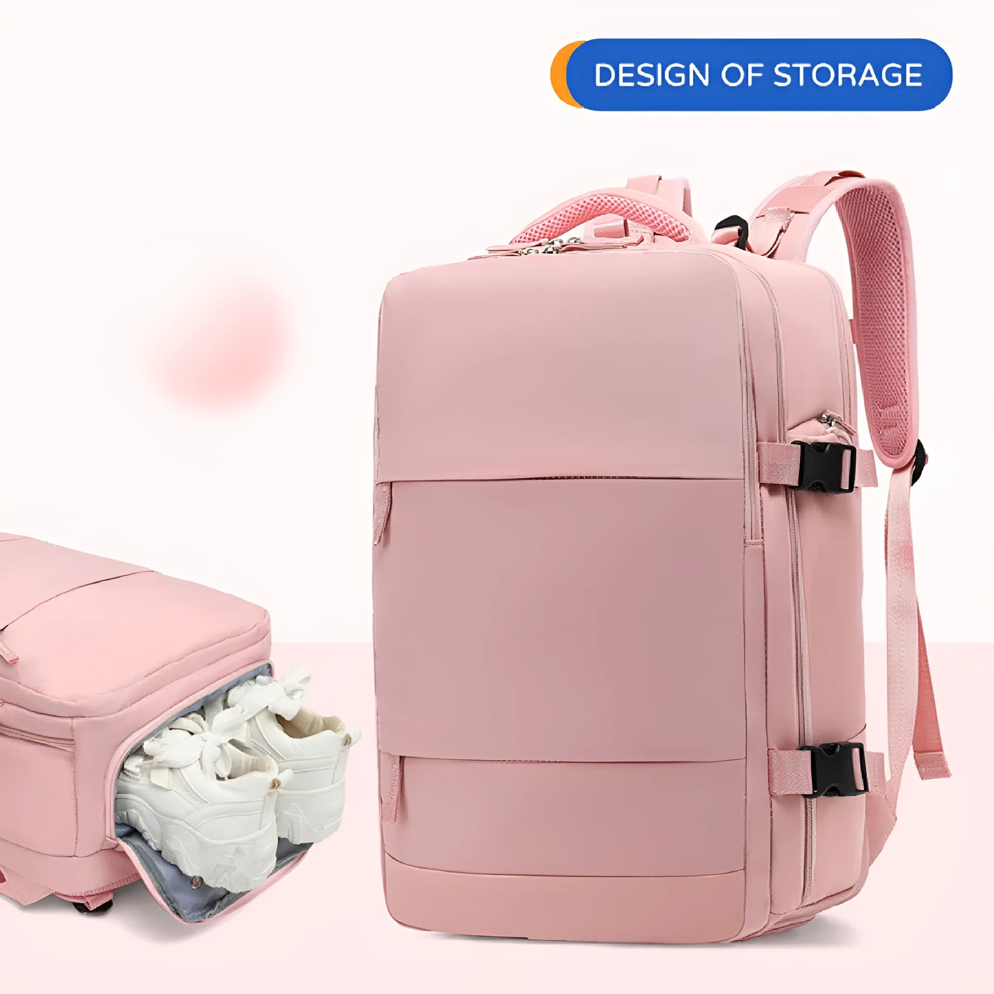Large nylon waterproof mummy backpack in various colours on a neutral background.
