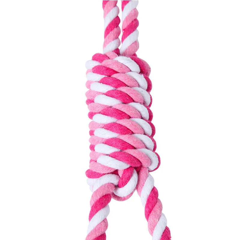 38cm red white and blue white striped cotton string dog toy for medium large breeds