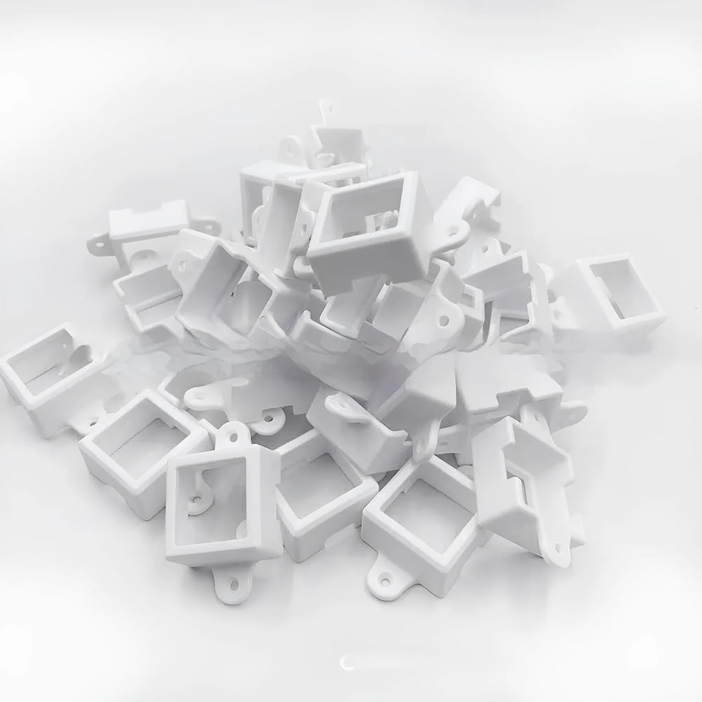 White plastic LED light protective cover lampshade, shown with dimensions 1.7cm by 6cm.