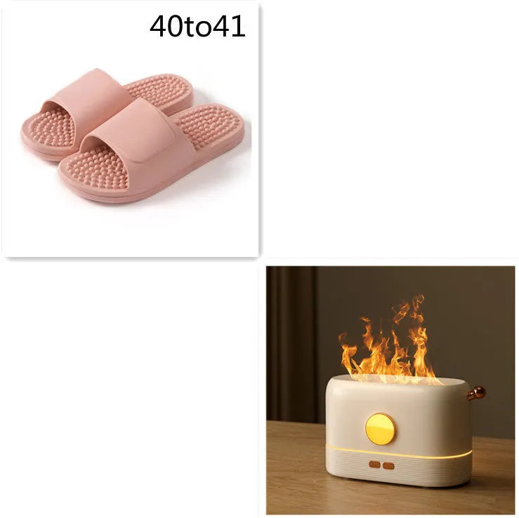 USB-powered simulation flame humidifier diffuser with LED lighting and 200ml water tank