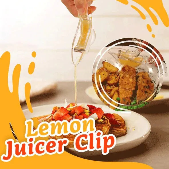 Transparent acrylic manual lemon juicer with bird-shaped design on a kitchen counter