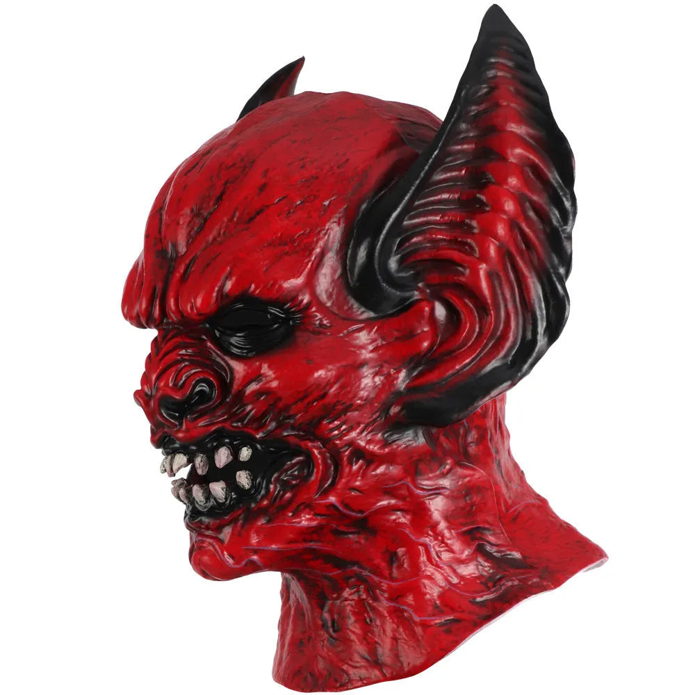 Red bat head hood mask for Halloween and Christmas costume parties