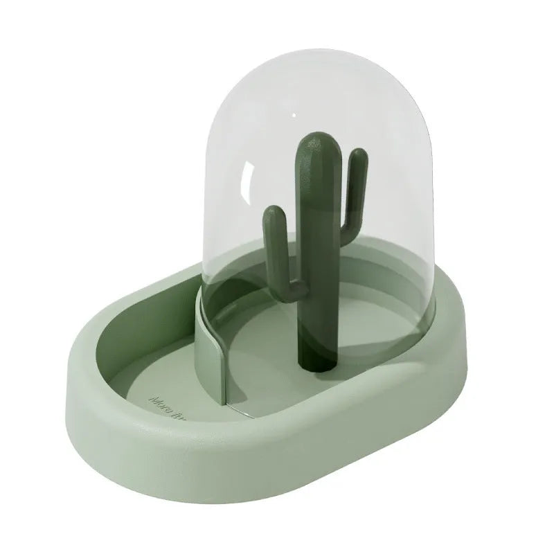 Transparent automatic hamster feeder with 190ml grain capacity in mint green colour