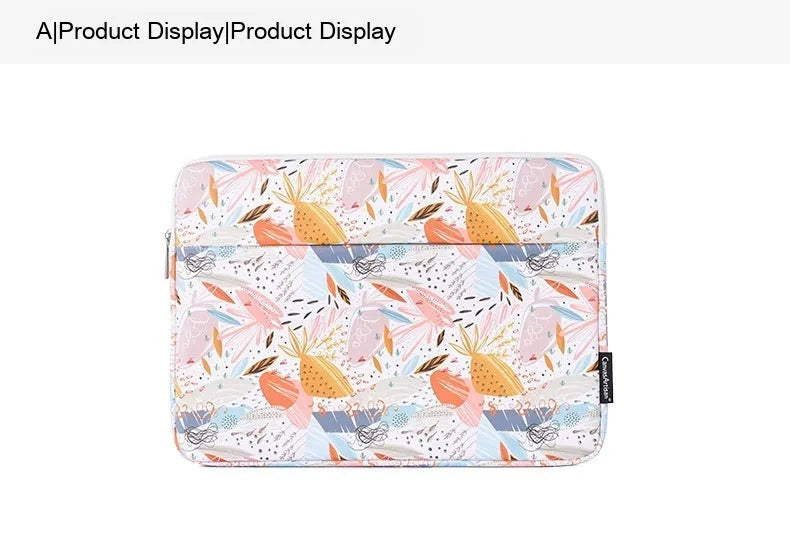 White 14 inch waterproof laptop inner sleeve made from PU leather