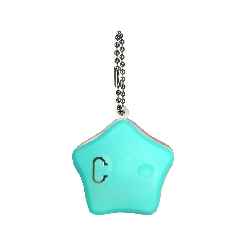 Blue and orange rechargeable silicone pendant light for dogs with three lighting modes