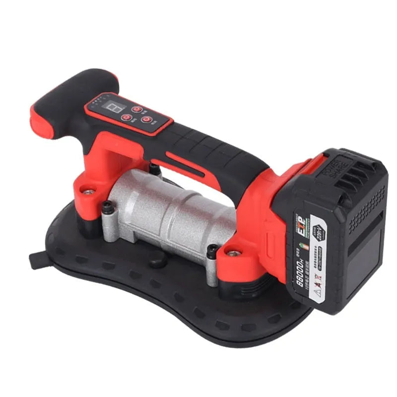 Cordless tile laying machine with automatic pasting system for ceramic and porcelain tile installation