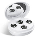 White red light EMS wireless eye and facial massager for dark circles reduction
