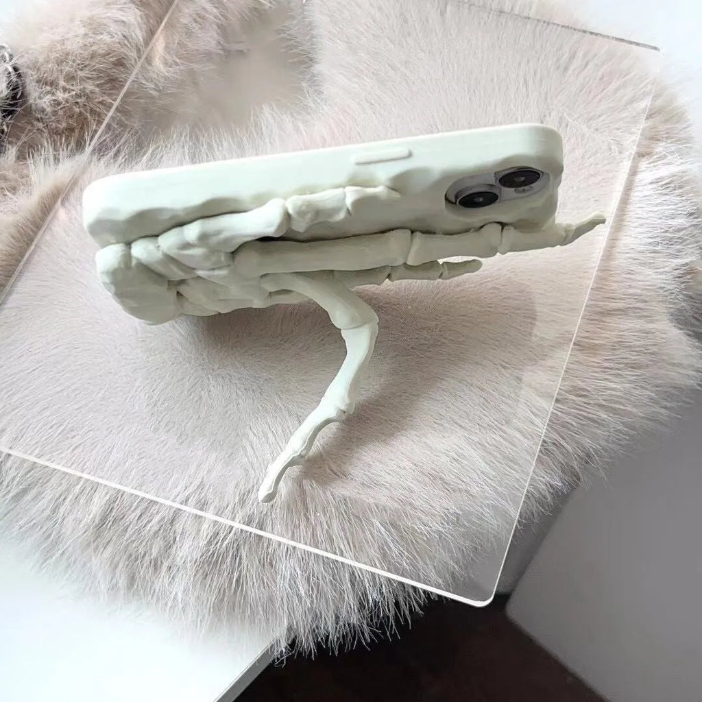 Skull hand bone three-dimensional relief silicone phone case for Apple iPhone