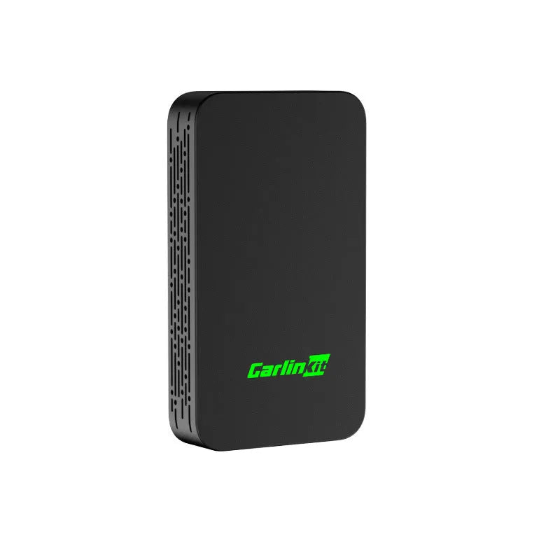 Car wired to wireless entertainment box with data cables for vehicle audio system connection