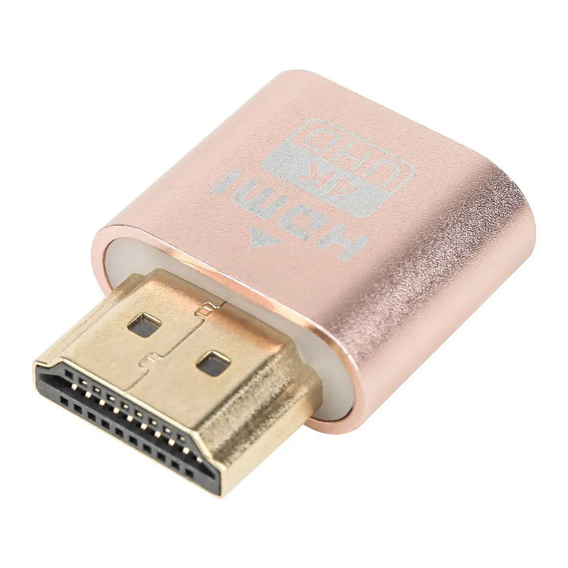 26.5mm HDMI graphics card dummy plug virtual display emulator in multiple metallic finish options