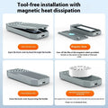 Silver aluminium Thunderbolt 4 external NVMe SSD enclosure for MacBook and PC