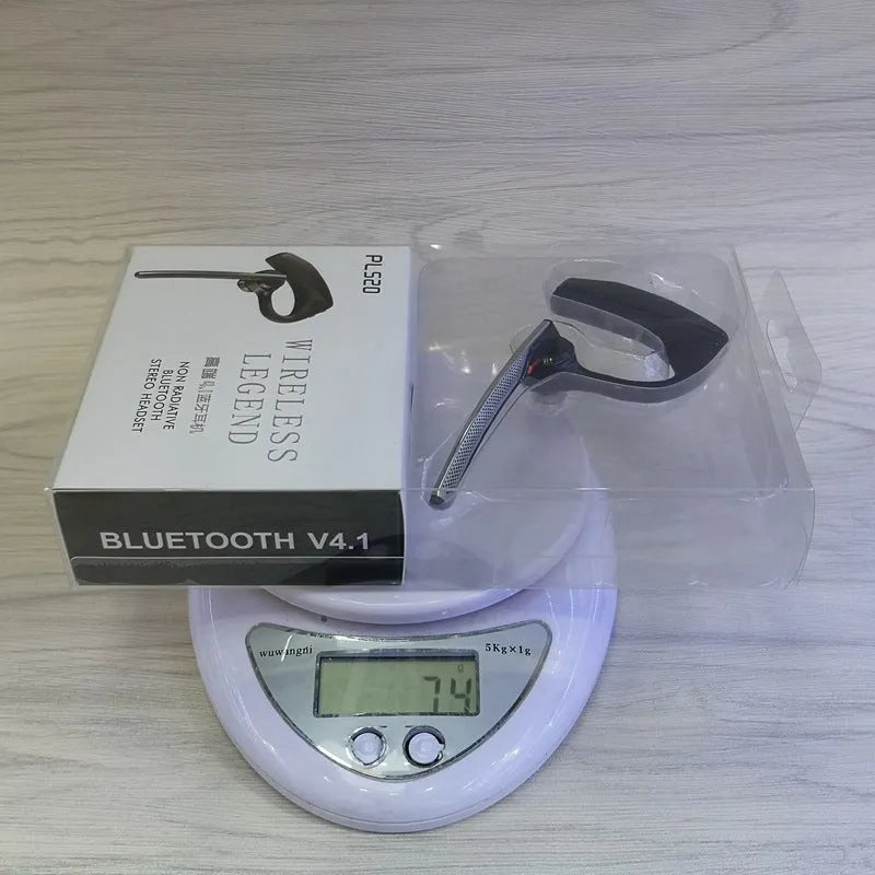 Black plastic Bluetooth sports headphones showing a simple design and USB charging port.