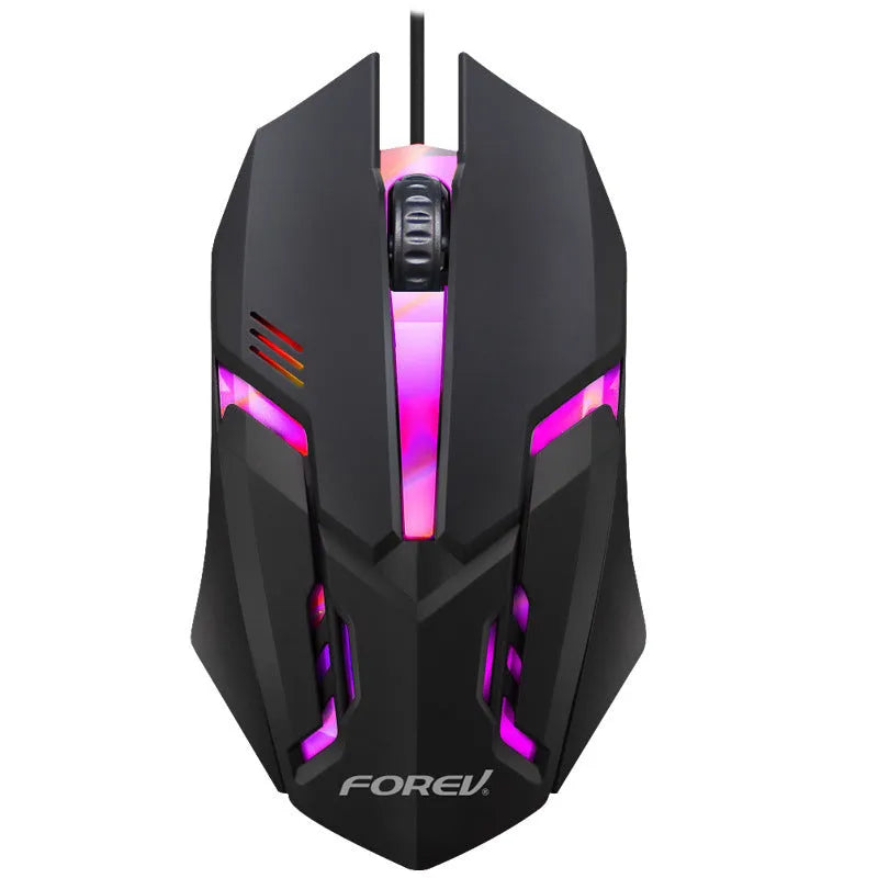 Black 104-key mechanical gaming keyboard with back lighting and matching mouse on desktop