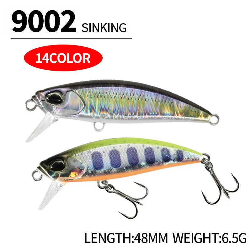 Japanese submerged mino fishing lure 48mm length soft plastic bait for mandarin fish snakehead