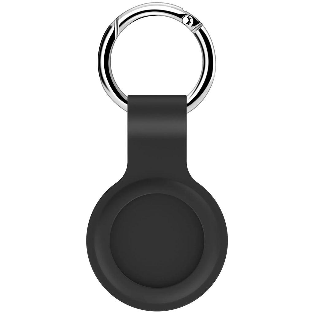 Silicone AirTag protective case with metal snap button in multiple colour options