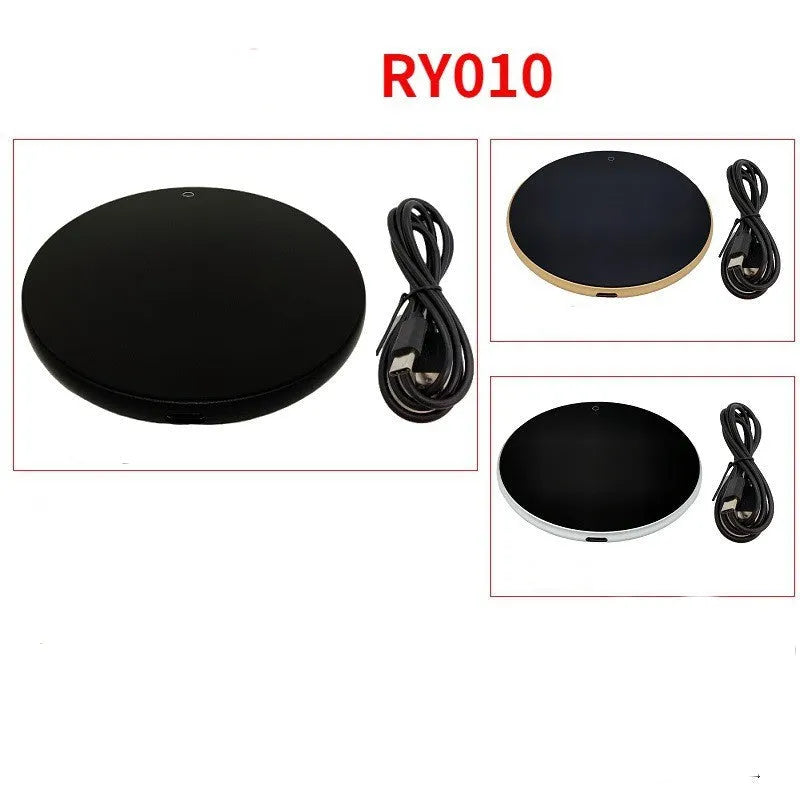 Black USB heating coaster for coffee mugs with touch temperature controls