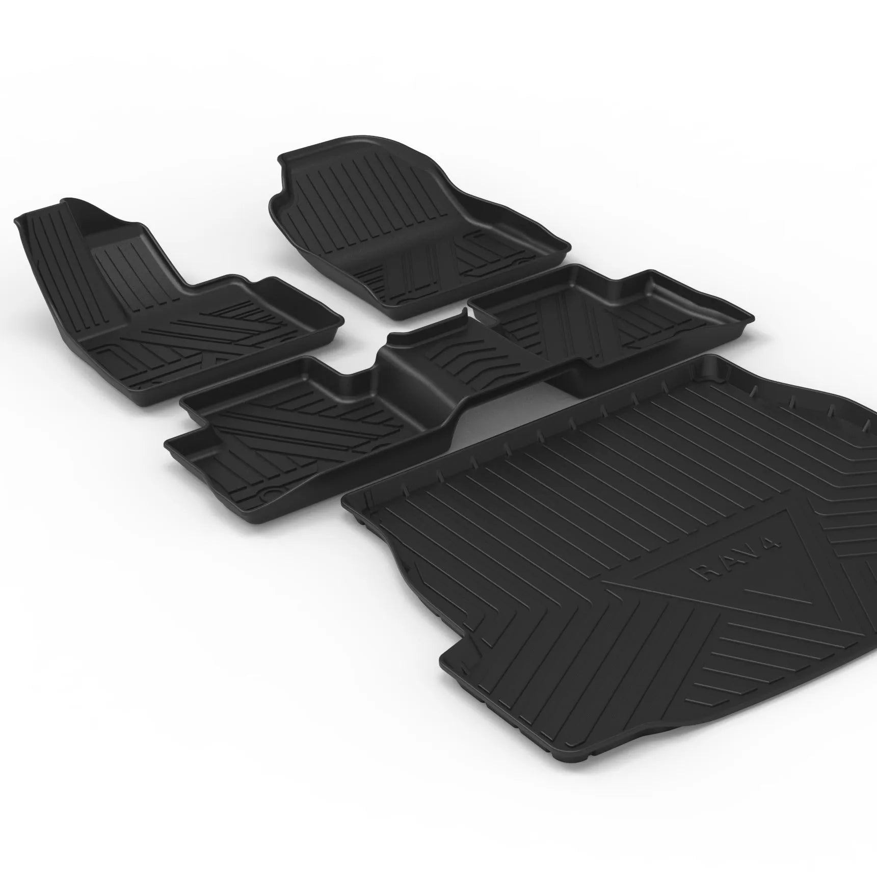 Black carbon fiber pattern TPE trunk pad for car boot protection
