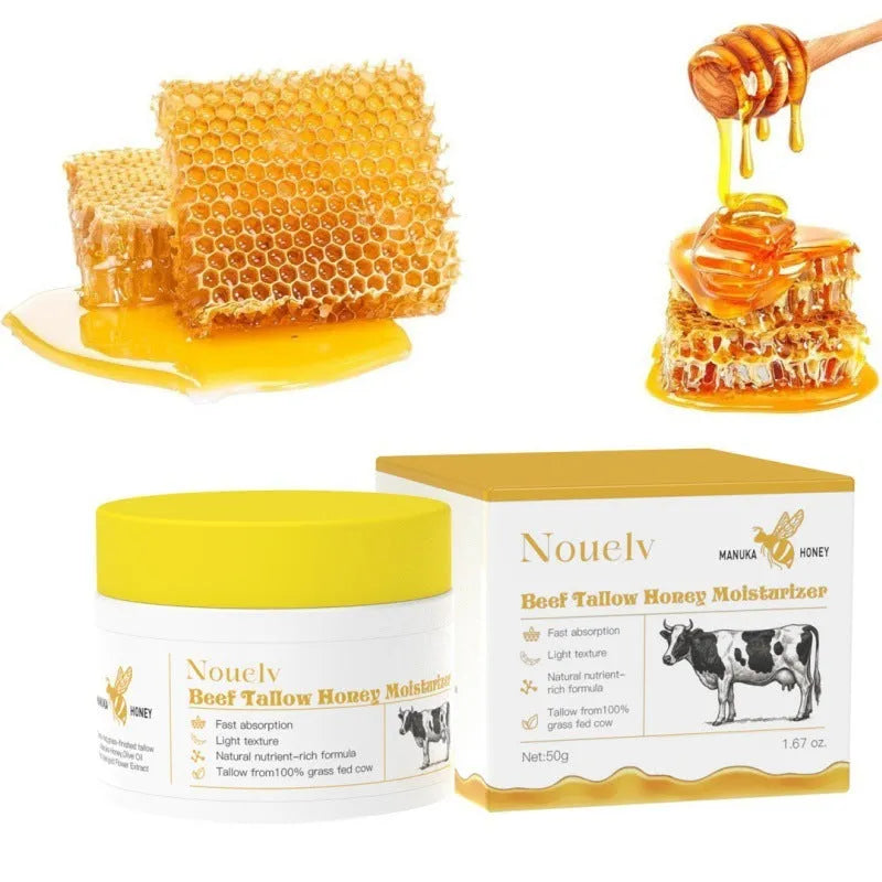 50g jar of Cow Fat Cream moisturiser with honey and tallow for dry and combination skin