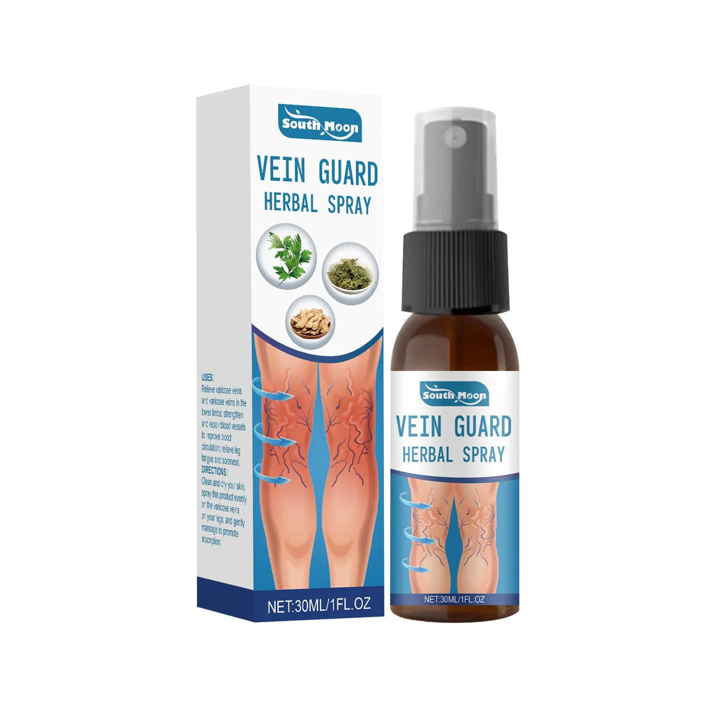 30ml bottle of herbal body care spray with a blend of seven plant extracts including menthol and gardenia fruit.