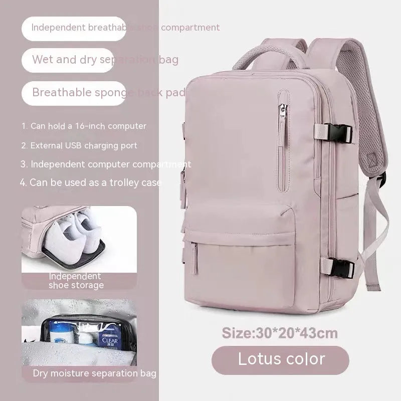 Large nylon waterproof mummy backpack in various colours on a neutral background.