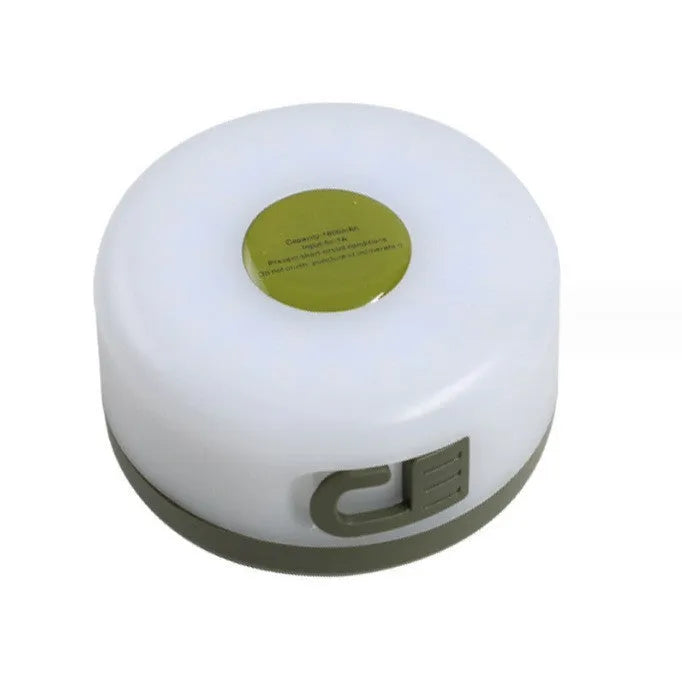 Long strand of 30 rechargeable LED bead lights for outdoor tents, showing warm white and colourful lighting options.