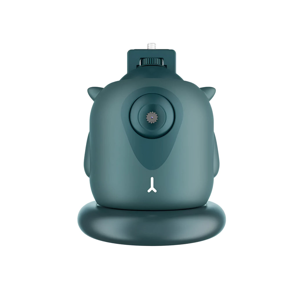 Dark green intelligent follow-up gimbal with 360-degree rotation for camera tracking