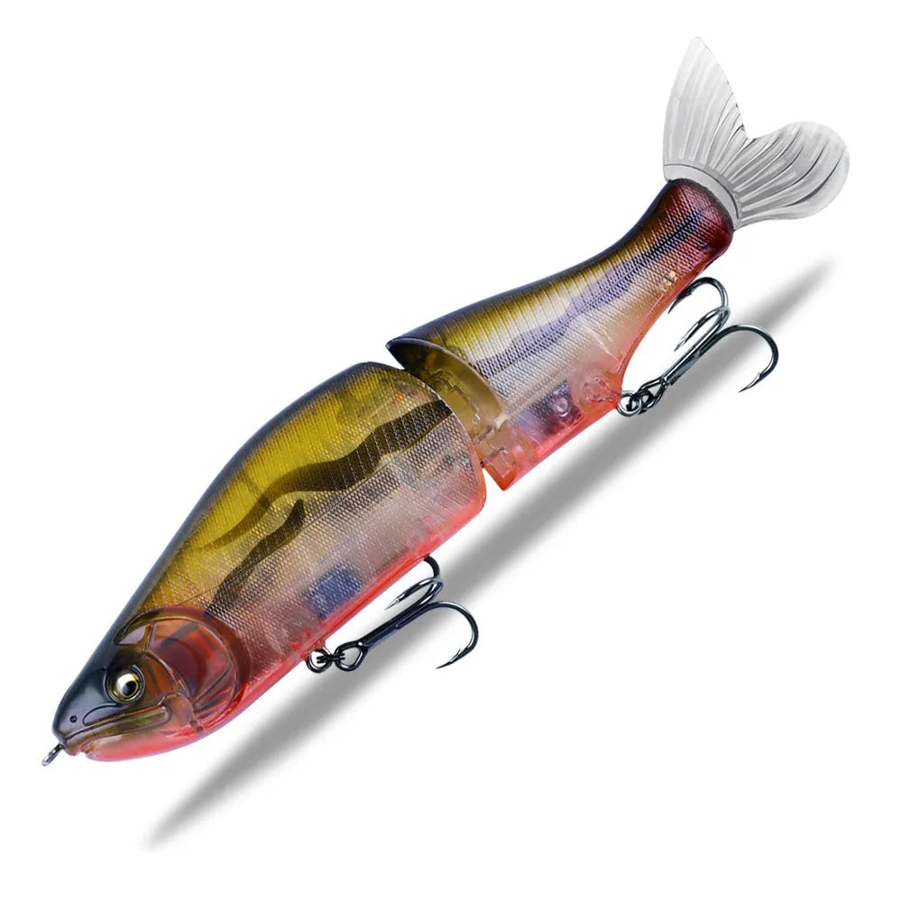 185mm soft plastic bass fishing lure in swimming bait design with colour options