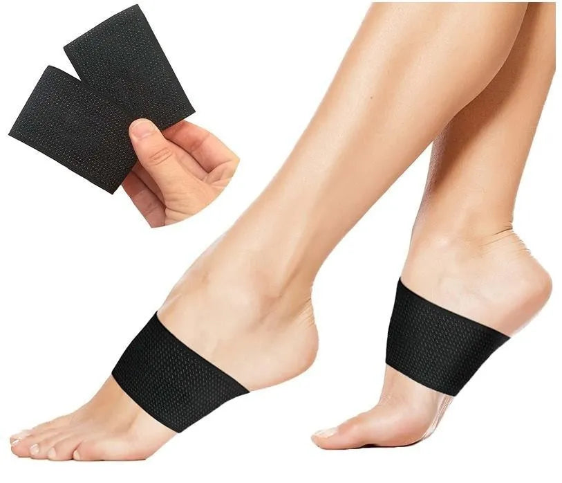 Flat foot bow support elastic foot bandage with heart pad design in ordinary and full heart styles