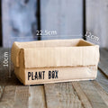 Cement brown paper box design flowerpot with pre-punched bottom drainage hole