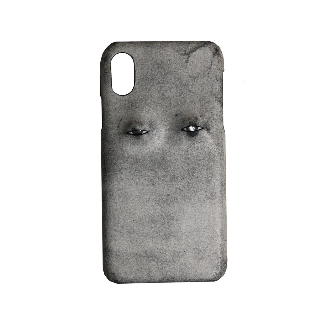 Vintage distressed cowhide leather phone case with textured grip, compatible with iPhone models 15 to 8 Plus, single eye style