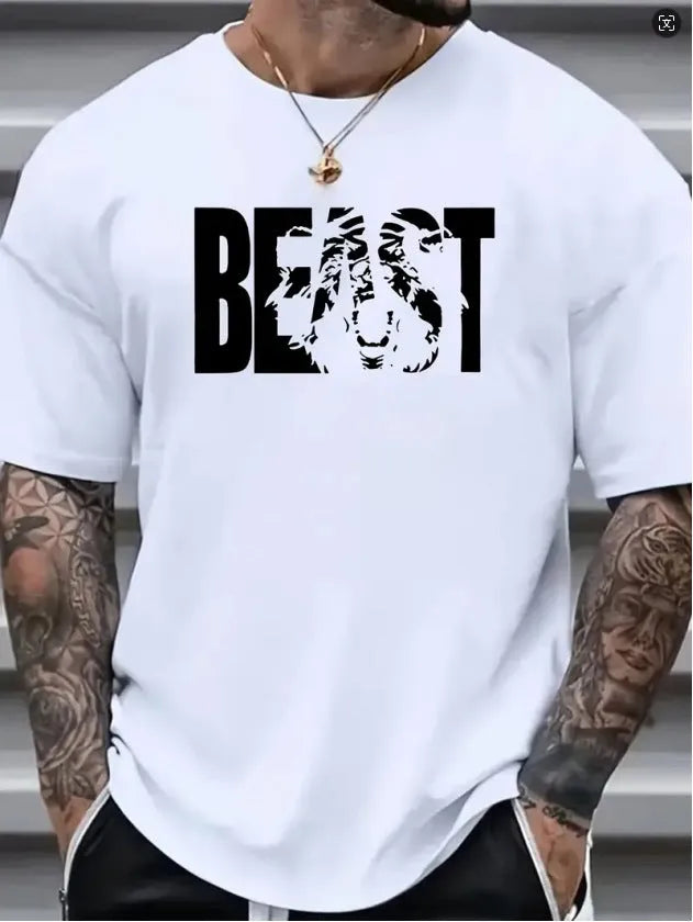Cotton retro short sleeve t-shirt for men youth group work clothes black art sculpture design front view