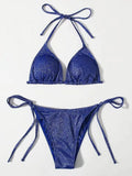 Women's bandage style bikini swimsuit in polyester available in multiple colours and sizes