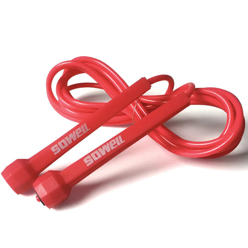 Adult training skipping rope in black, 3 metre length, PP material, for fitness equipment use